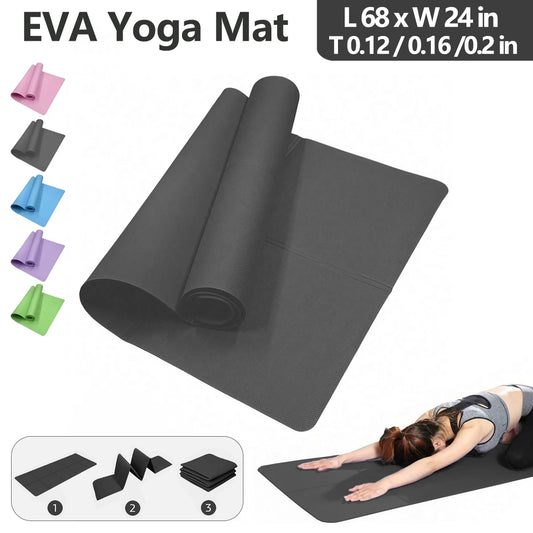 Tapis de yoga pliable écologique EVA tapis d'exercice de fitness de voyage